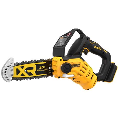 The pole saw features a high efficiency brushless motor that delivers up to 96 cuts per charge. . Dewalt 8 inch chainsaw